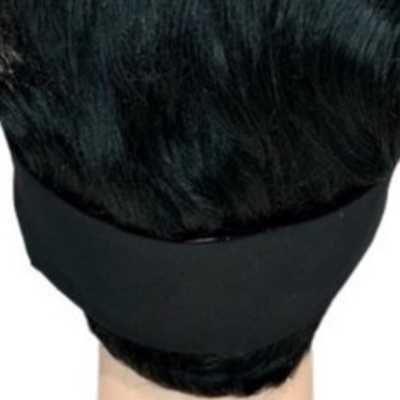 Solid Black Rockabilly Bandana Tie Headband - Picture 12 of 13